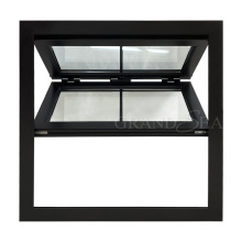 Egypt Wired Glass Collapsible Windows vertical Sliding and accordion folding  Aluminium Window For Kitchen